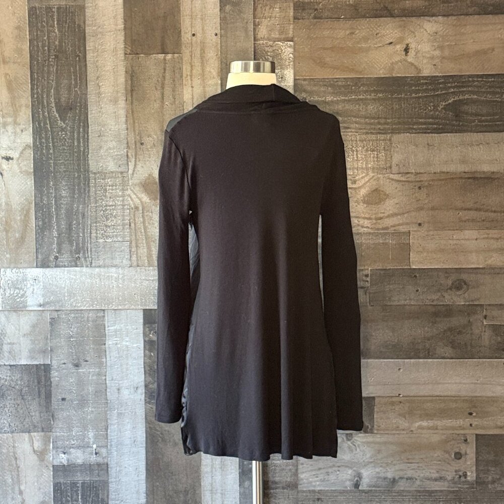 Anthropologie Deletta black cowl neck sweater large draped dark romantic witchy - Picture 6 of 10